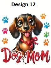 16oz liberty glass cup with uvdft wrap Dog Mom Multiple Designs
