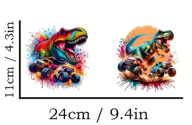 16oz liberty glass cup with uvdft wrap Dinosaurs 1